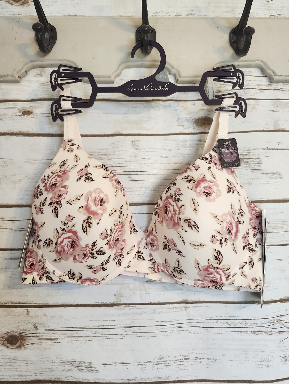 Gloria Vanderbilt Pink Floral Bra - NWT 36DD